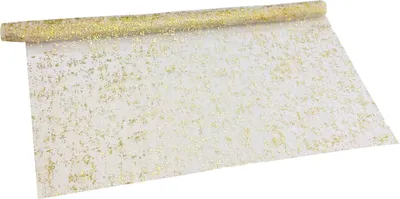 Produktbild von Tischläufer für Hochzeitsfeiern, glitzernde goldene Pailletten, durchsichtiger Tüll, Bohemian-Stil, plissiert, schmutzabweisend, wiederverwendbar, Tischschutz, Dekoration, Abschlussball, Bankett