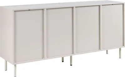 Produktbild von BELIANI Sideboard Hellbeige MDF mit Metallbeinen 4 Türen Modernes Minimalistisches Design Stauraum Aufbewahrung für Wohnzimmer