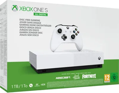 Produktbild von Microsoft Xbox One S + Minecraft + Sea of Thieves + Fortnite Battle Royale, Xbox One S, Weiß, 8192 MB, DDR3, AMD Jaguar, HDD