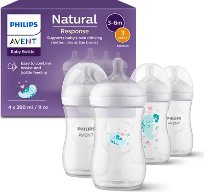 Produktbild von Philips AVENT Natural Response SCY903 Babyflasche 260ml, mittlere Durchflussrate