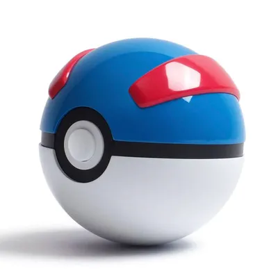 A close-up studio shot of a Superball.