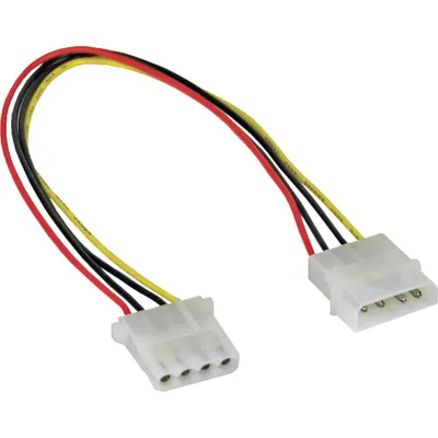 Produktbild von InLine Strom Verlängerung intern, 5,25" 4pol ST / BU, 0,50m, 0,5 m, Mehrfarbig, 22 g, 100 mm, 140 mm, 11 mm