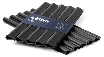 Image de HOLZBRINK Clip brise vue en PP | 10 pièces de attache pour brise vue extérieur, balcon, jardin | Clip de fixation | anthracite (RAL 7016)