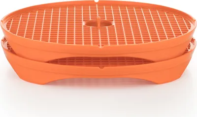 Produktbild von Börner Crispymaker 2er Set , vegane Chips, Gemüsechips Mikrowelle Kartoffelchips fettfreie Chips Karottenchips Apfelchips, Farbe:Orange