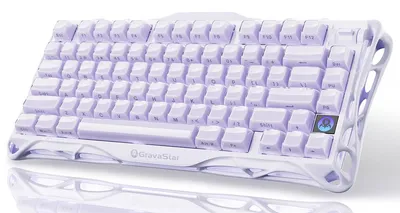 Obrázok produktu pre Mechanická herná klávesnica, bezdrôtová – fialkové RGB podsvietenie – rozloženie 75%