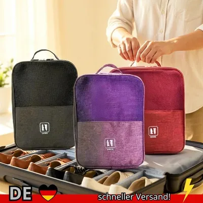 Produktbild von Tragbare Schuhtasche Reise-Aufbewahrungstasche Organizer Gepäck Kleidung