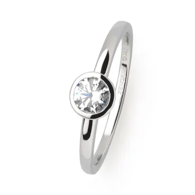 Produktbild von Xenox XS7279 Ring Damen Silver Circle Zarge Zirkonia Ø 4,5 mm Silber Gr. 50