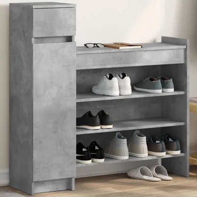 Obrázok produktu pre vidaXL Skriňa na topánky betónová sivá 100,5x28x100 cm materiál na báze dreva