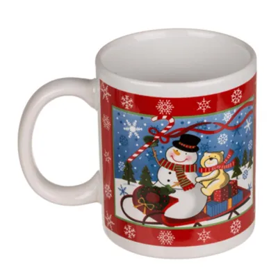 Produktbild von Out of the Blue Weihnachtsbecher Rot/Blau - Schlitten