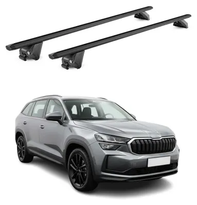 Produktbild von Dachträger Grundtäger für Skoda Kodiaq II 2024-2026 Aluminium Schwarz 2 tlg, KI-generiertes Bild