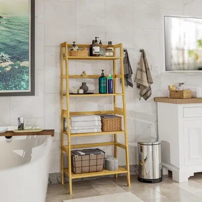 Productafbeelding van Famanu Boekenkast met 4 niveaus - Stijlvol design voor woonkamer, slaapkamer, thuiskantoor
