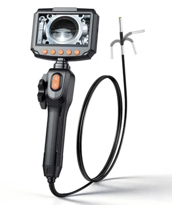 Image de VEVOR Caméra Endoscopique 180° 2 Voies Endoscope avec Sonde IP67 3,9 mm Caméra Inspection pour Canalisation Automobile, avec Éclairage, Écran IPS HD 4,3 pouces, Câble Serpent Flexible 1,5 m, Zoom 8x