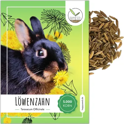 Produktbild von Löwenzahn Samen für Kaninchen - Wildkräuter Saatgut als optimale Futterergänzung für Kaninchen, Meerschweinchen und Schildkröten (5.000 Samen)