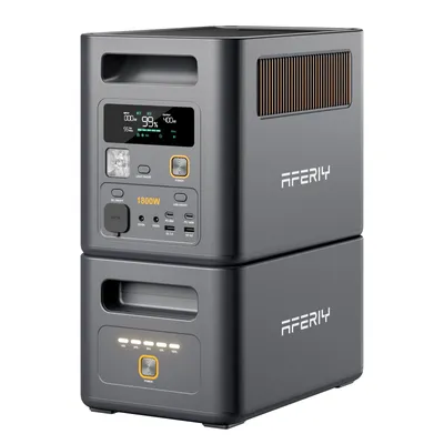 Produktbild von AFERIY P180 Pro 1800 W Powerstation 2048 Wh, erweiterbar auf 5120 Wh, LiFePO4, 1 h Schnellladung, UPS, App