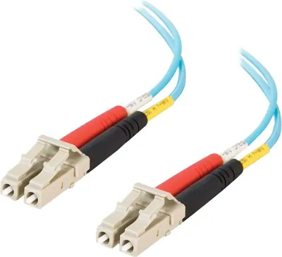 Produktbild von C2G LC-LC 10Gb 50/125 OM3 Duplex Multimode PVC Fiber Optic Cable (LSZH) - Netzwerkkabel - LC Multi-Mode (M) zu LC Multi-Mode (M) - 1 m - Glasfaser - Duplex - 50/125 Mikrometer - OM3 - halogenfrei - Aquamarin
