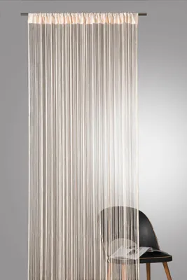 Produktbild von heimtexland ® Fadenstore Fadengardine Fadenvorhang Raumteiler Gardine Vorhang Insektenschutz Türvorhang  Typ121 Champagner 245x148 cm