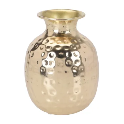 Immagine prodotto di Vaso in metallo dorato da 14 cm, modello 1