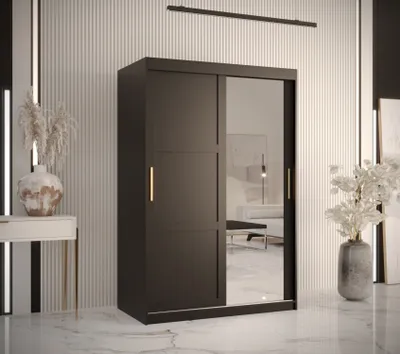 Produktbild von Kleiderschrank RAISA 2 – Breite 120 cm, schwarz