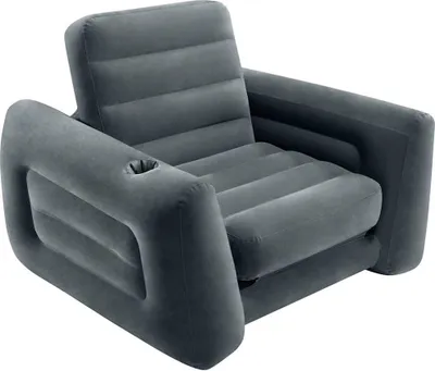 Produktbild von INTEX Aufblasbarer Sessel Ausziehbar 117x224x66 cm Dunkelgrau