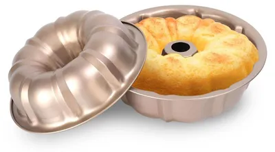 Immagine prodotto di 2 stampi per gugelhupf da 24 cm, antiaderenti, Acciaio al carbonio, color oro