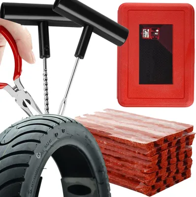 Obrázek produktu pro KRAFT&DELE | Sada na opravu pneumatik, 58 dílů, sada na opravu pneumatik pro těžká vozidla, pro automobily, terénní vozidla, motocykly, elektromobily, jízdní kola