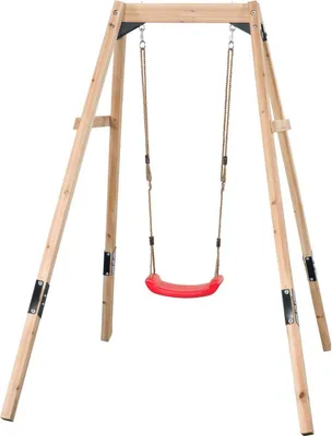 Image de SwingKing Balançoire en bois Ollie pour l'extérieur avec siège réglable