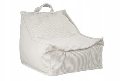 Produktbild von Kinder Sitzsack Cord Beige - Ergonomischer Kindersessel mit Tragegriff - Sitzpouf & Beanbag mit Waschbarem Bezug