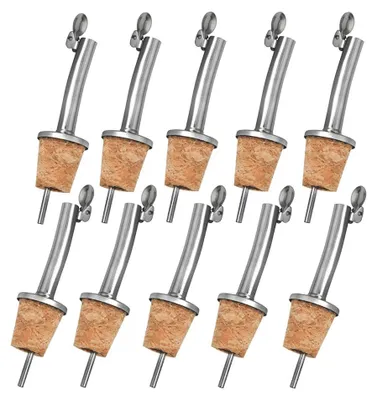 Produktbild von LAYBA Flaschenausgießer mit Naturkork, Braun, 10er-Set
