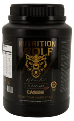 Zdjęcie produktu dla Nutrition Wolf Casein Powder 1000g Wolno przyswajalne białko do budowy mięśni - Czekolada