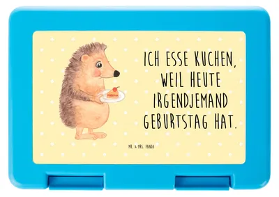Produktbild von Mr. & Mrs. Panda Bento Box Igel Kuchenstück - Gelb Pastell - Geschenk, Backen, Vesperbox, Brotzeitbox, Kuchen, Geburtstagskuchen, Lunchbox, Bentobox, Torte, Jausenbox