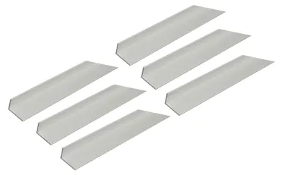 Zdjęcie produktu dla Alberts 6 x profil kątowy, aluminium, anodowane na srebrno, 20 x 10 x 1 mm, długość 1 m