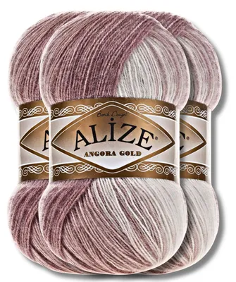 Obrázek produktu pro Alize 3x 100g Angora Gold Batik, příze s barevným přechodem, vhodná pro háčkování a pletení (5698)