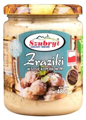 Zdjęcie produktu dla Zraziki w sosie koperkowym Szubryt 480g