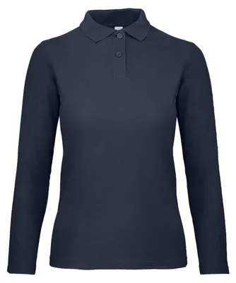 Immagine prodotto di B&C - Polo "ID.001" da donna a maniche lunghe FK2717 (L) (blu navy)