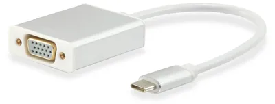Produktbild von Equip USB-C auf HD15 VGA Adapter, Weiß, 45 mm, 150 mm, 250 mm, 31 g, 90 mm