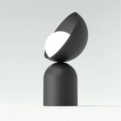 Image de Lampe de table Boto en acier noir mat