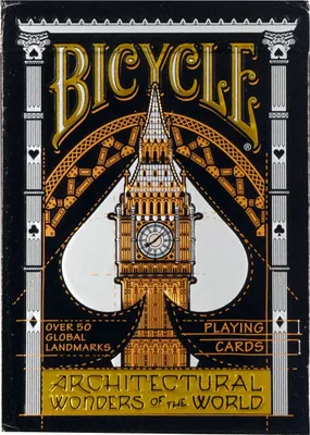 Obrázok produktu pre Bicycle Architectural Wonders of the World, 56 kusov, Čierna, Zlato, 4 rok / roky, Chlapec / dievča, Dospelí, 20 min