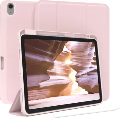 Produktbild von EAZY CASE Smartcase mit Stifthalter für Apple iPad Air 11 (2024) Hülle mit Stifthalterung, Tablet Cover aufstellbar  11 Zoll in Rosa