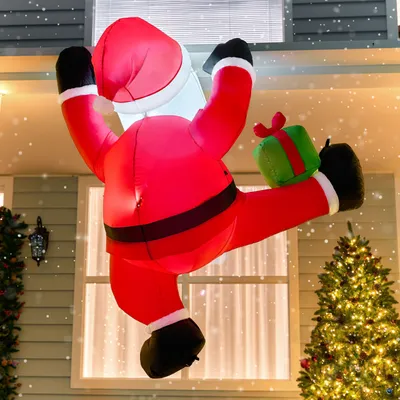 Aufblasbarer kletternder Weihnachtsmann 1,83 m mit LED