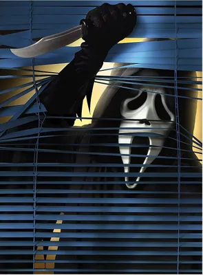 Produktbild von Scream Fensterdeko - Ghostface Halloween deko
