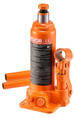 Produktbild von VEVOR Hydraulischer Flaschenheber, 10 Tonnen Tragfähigkeit, 235-470 mm Hubbereich, Schwerlast Hydraulisch Geschweißter Flaschenheber für Auto, SUV, Pickup, Autoreparatur, Hauslift und landwirtschaftliche Geräte, Orange, 4 T
