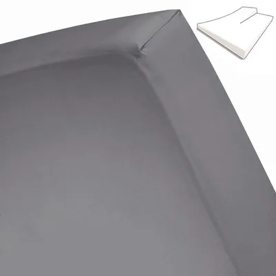 Produktbild von Cinderella - Spannbettlaken für Split-Topper (bis 15 cm) - Jersey - 180x200/210 cm - Anthracite