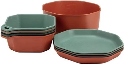 Produktbild von Famanu Campinggeschirr Set 9-teilig - für Camping und Picknicks
