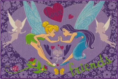 Produktbild von Spielteppich Tinkerbell Disney Teppich Feen Mädchen violett 95x133cm
