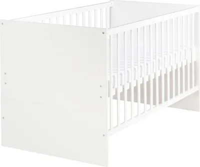 Produktbild von roba Kombi-Kinderbett 'Anton' 70 x140 cm, Babybett umbaubar zum Juniorbett, inkl. Umbauecken, 3-fach höhenverstellbar, 3 Schlupfsprossen, weiß