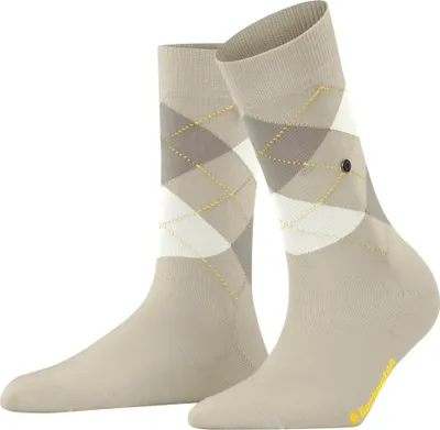 Produktbild von Burlington Damen Socken - Covent Garden, Rautenmuster, Onesize Beige/Weiß 36-41