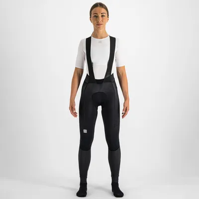 Zdjęcie produktu dla SPORTFUL Długie spodenki kolarskie z paskiem - BODYFIT PRO - Czarne S