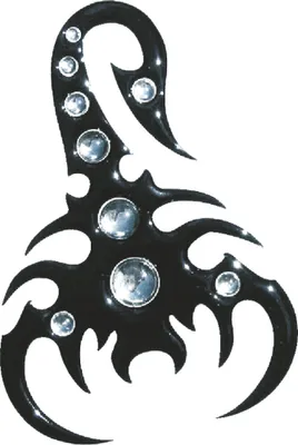 Produktbild von Hermann Schütz 3D-Chrome-Sticker Skorpion schwarz 95x65mm