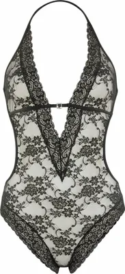 Produktbild von JETTE Body , Spitzenbody, Body ohne Bügel, Body, Neckholder-Body schwarz Größe 32