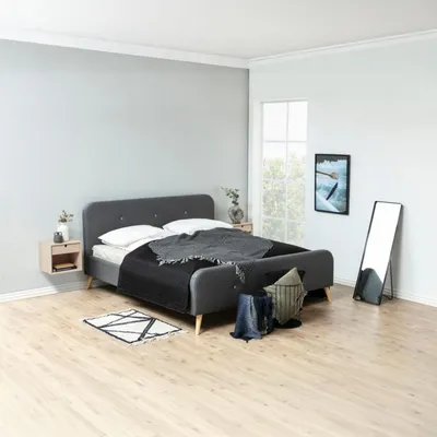 Productafbeelding van Nachtkastje Dysta Eikenfineer Wit 33cm - Giga Living
